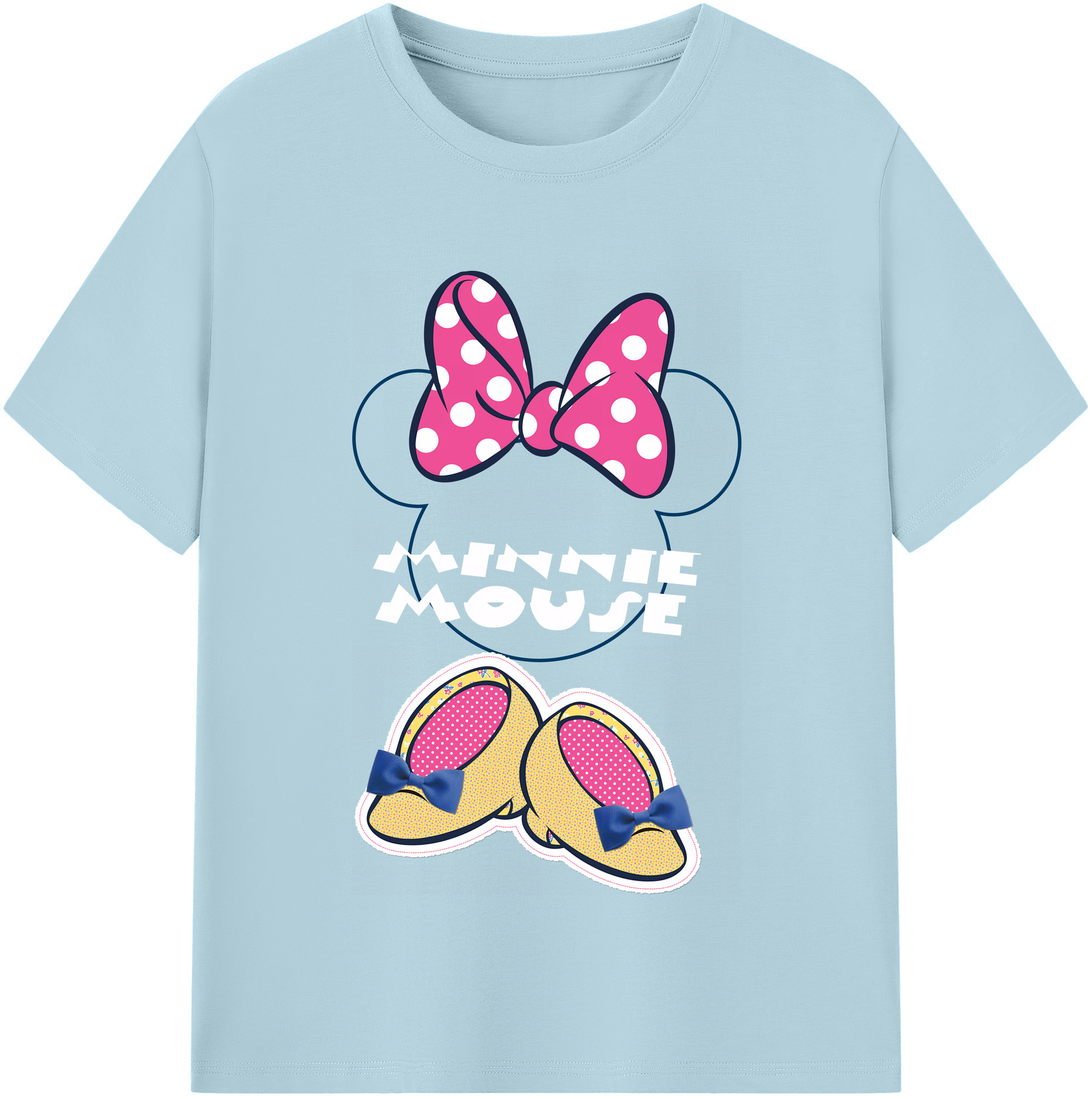 （画像用） ミッキーマウス Mickey Mouse 綿100％半袖Tシャツ（フロントプリント）